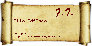 Filo Tímea névjegykártya