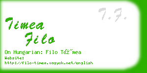 timea filo business card